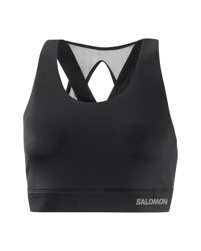 Damski biustonosz sportowy Salomon CROSS RUN BRA W DEEP BLACK TatraStore 4.webp