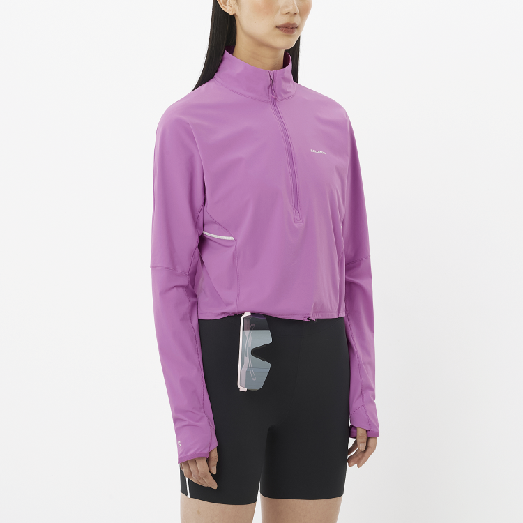 LC2750800 Bluza Salomon SENSE AERO HYBRID CROP PULOVER W IRIS ORCHID TatraStore (2).png