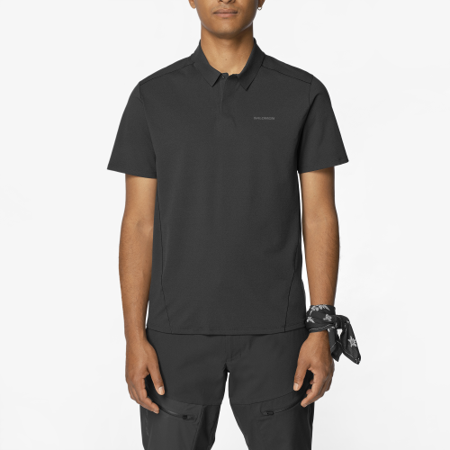 LC2439400 Koszulka męska Salomon TRACKLINE POLO M DEEP BLACK TatraStore (2).png
