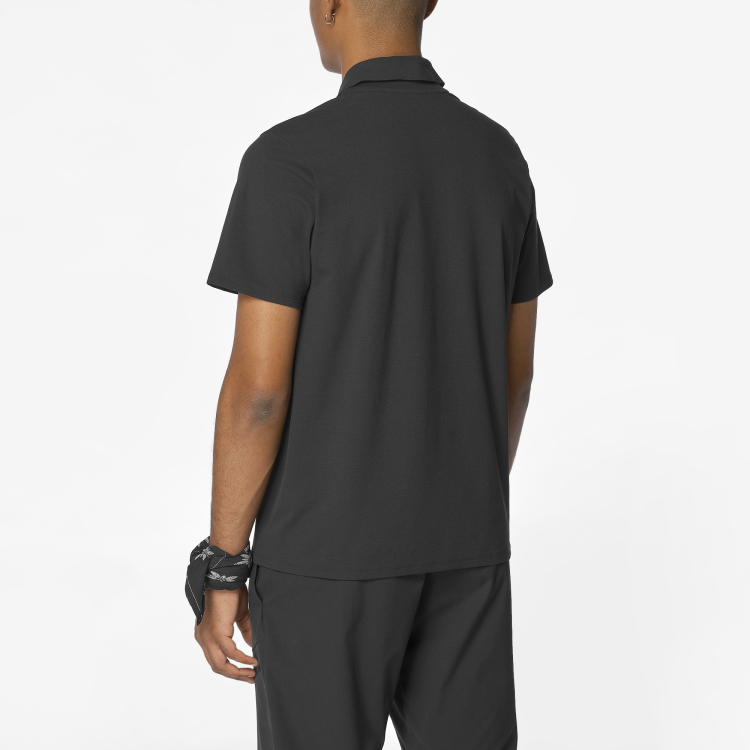 LC2439400 Koszulka męska Salomon TRACKLINE POLO M DEEP BLACK TatraStore (3).png