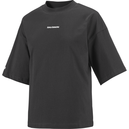 LC3014800 Koszulka damska Salomon LOGO SS TEE W DEEP BLACK TatraStore (1).png