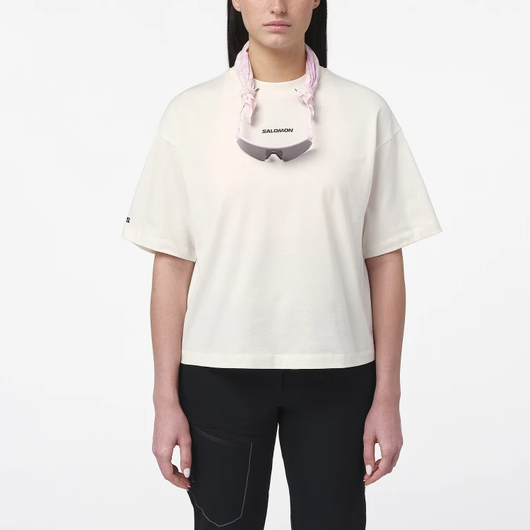 LC3014700 Koszulka damska Salomon LOGO SS TEE W WHISPER WHITE TatraStore (2).png