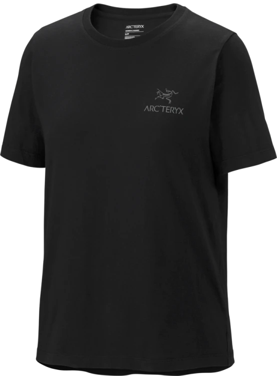 X000009502 Arcteryx Kragg SL Cotton Emblem Crew Shirt Black Women (1).png