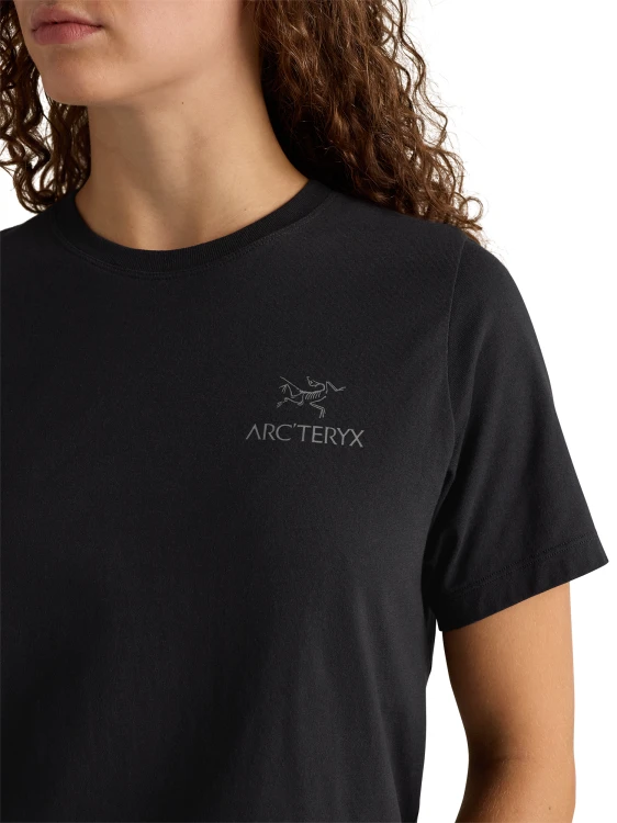 X000009502 Arcteryx Kragg SL Cotton Emblem Crew Shirt Black Women (2).png