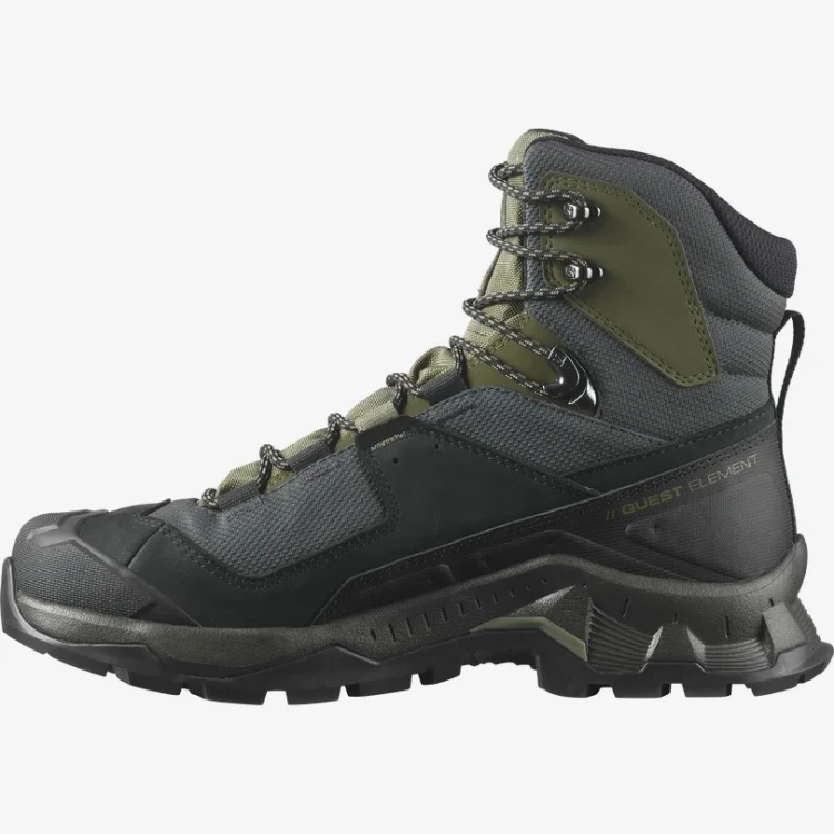 Buty wysokie trekkingowe Salomon Quest Element GTX black green moss tatra store.webp