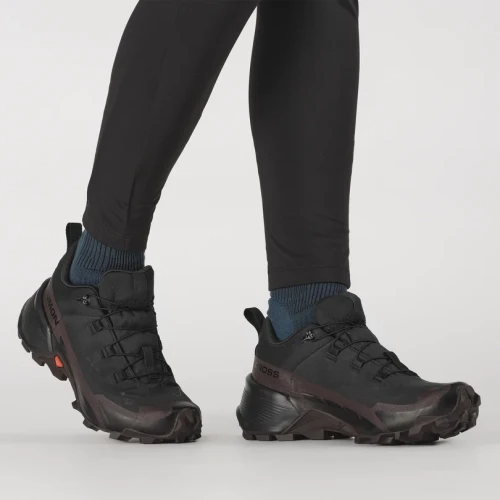 buty trekkingowe damskie salomon cross hike 2 gore tex black chockolate plum tatra store.webp