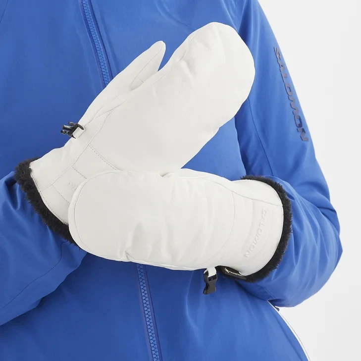 rękawice rękawiczki narciarskie salomon native gore tex damskie white jednopalczaste tatrastore.webp