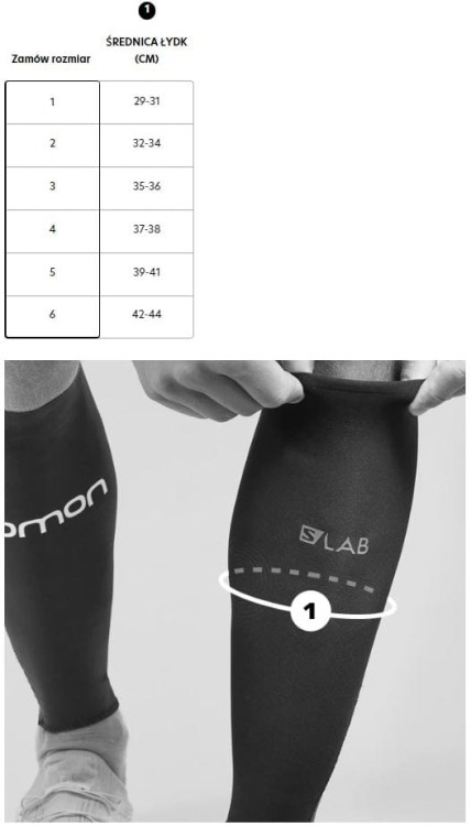 rozmiarówka opaski na łydki salomon.JPG