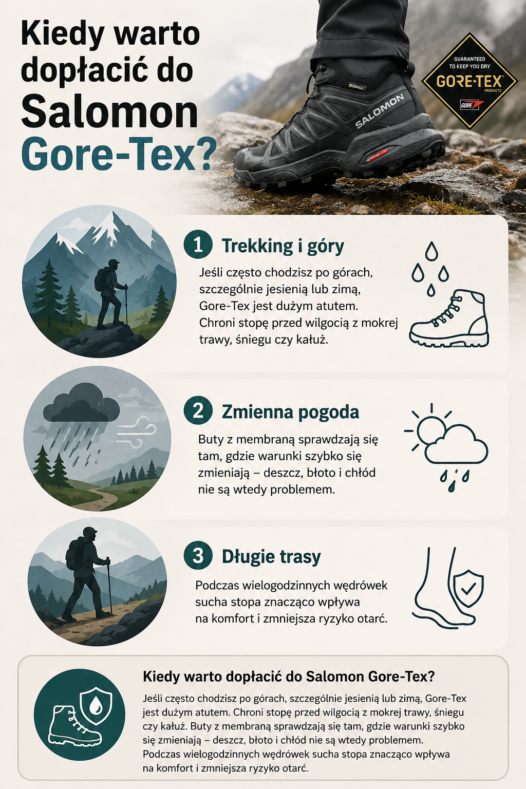 Kiedy warto dopłacić do Salomon Gore-Tex?