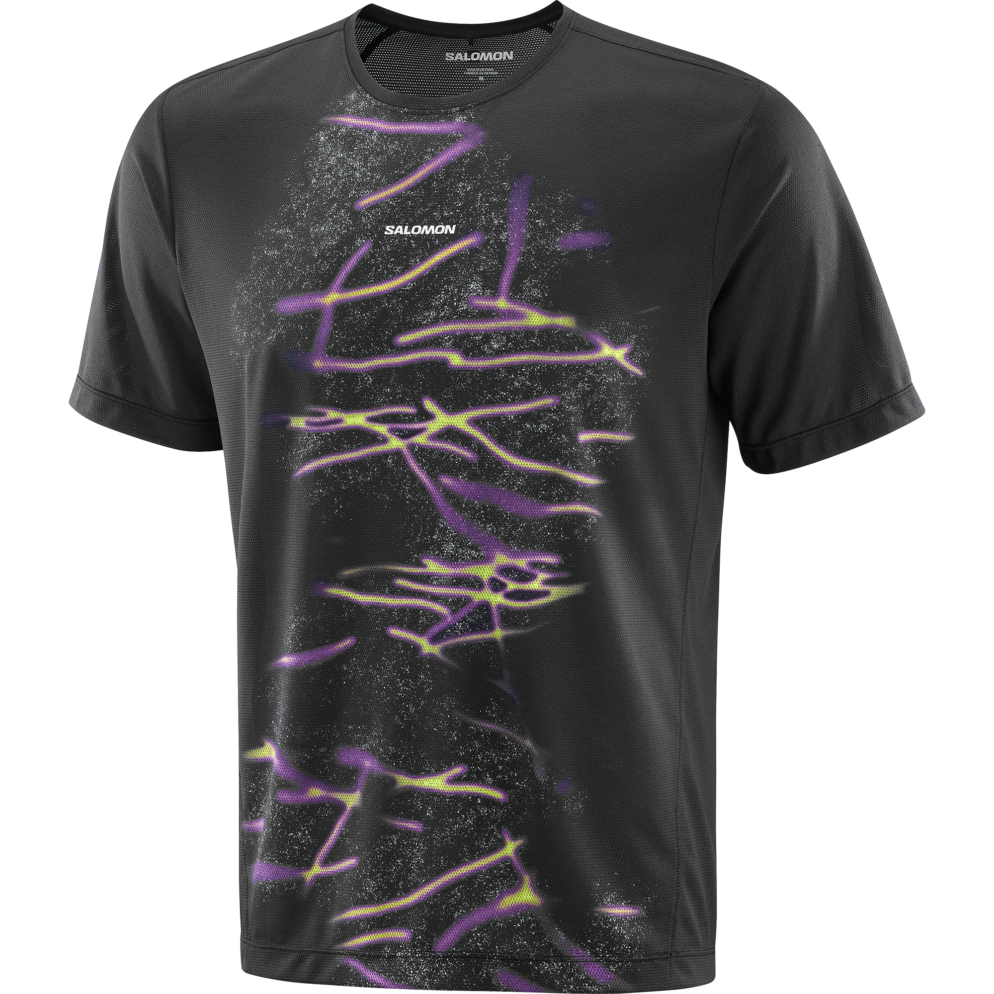Koszulka męska Salomon SHAKEout CORE SS TEE GRAPHIC M DEEP BLACK