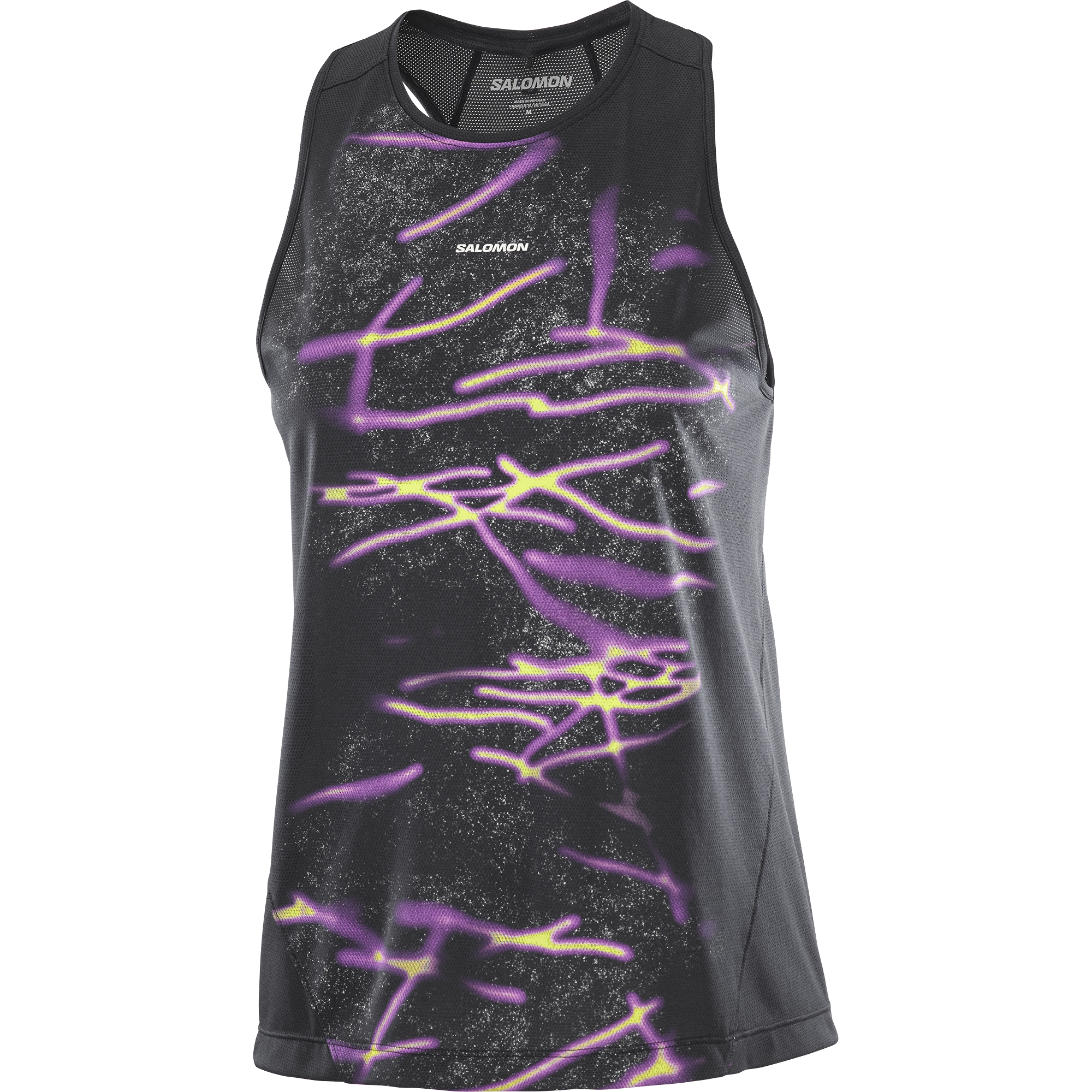  Koszulka biegowa Salomon SHAKEout CORE GRAPHIC TANK GFX W DEEP BLACK