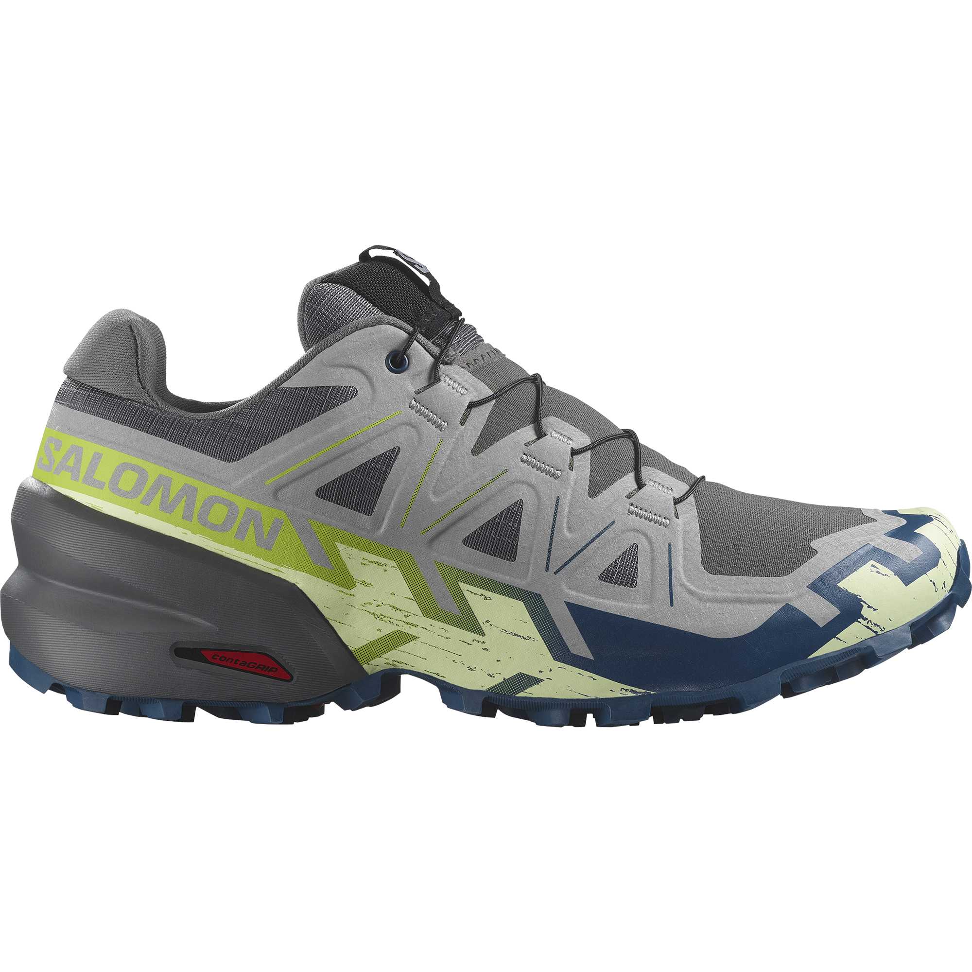 Buty biegowe męskie Salomon SPEEDCROSS 6 Castlerock / Lime Acid / Poseidon
