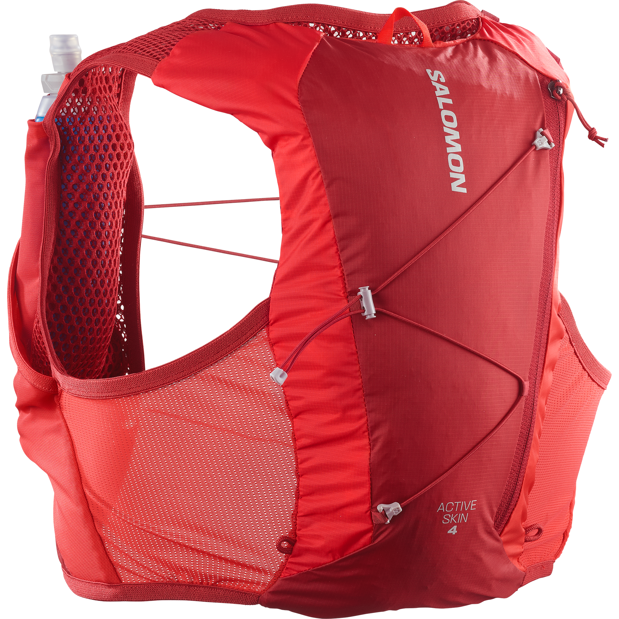 Kamizelka biegowa unisex Salomon ACTIVE SKIN 4 RED DAHLIA / HIGH RISK RED
