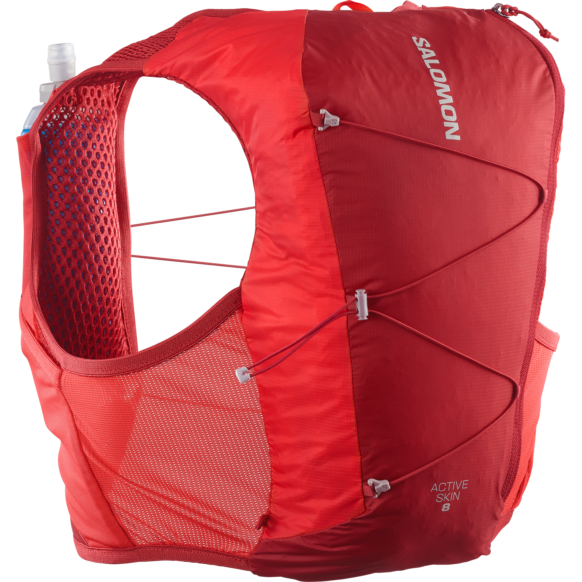 Kamizelka biegowa unisex Salomon ACTIVE SKIN 8 RED DAHLIA / HIGH RISK RED