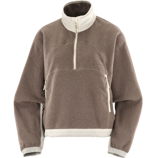 Bluza damska Salomon CHROMA FLEECE HZ IRON / SILVER CLOUD