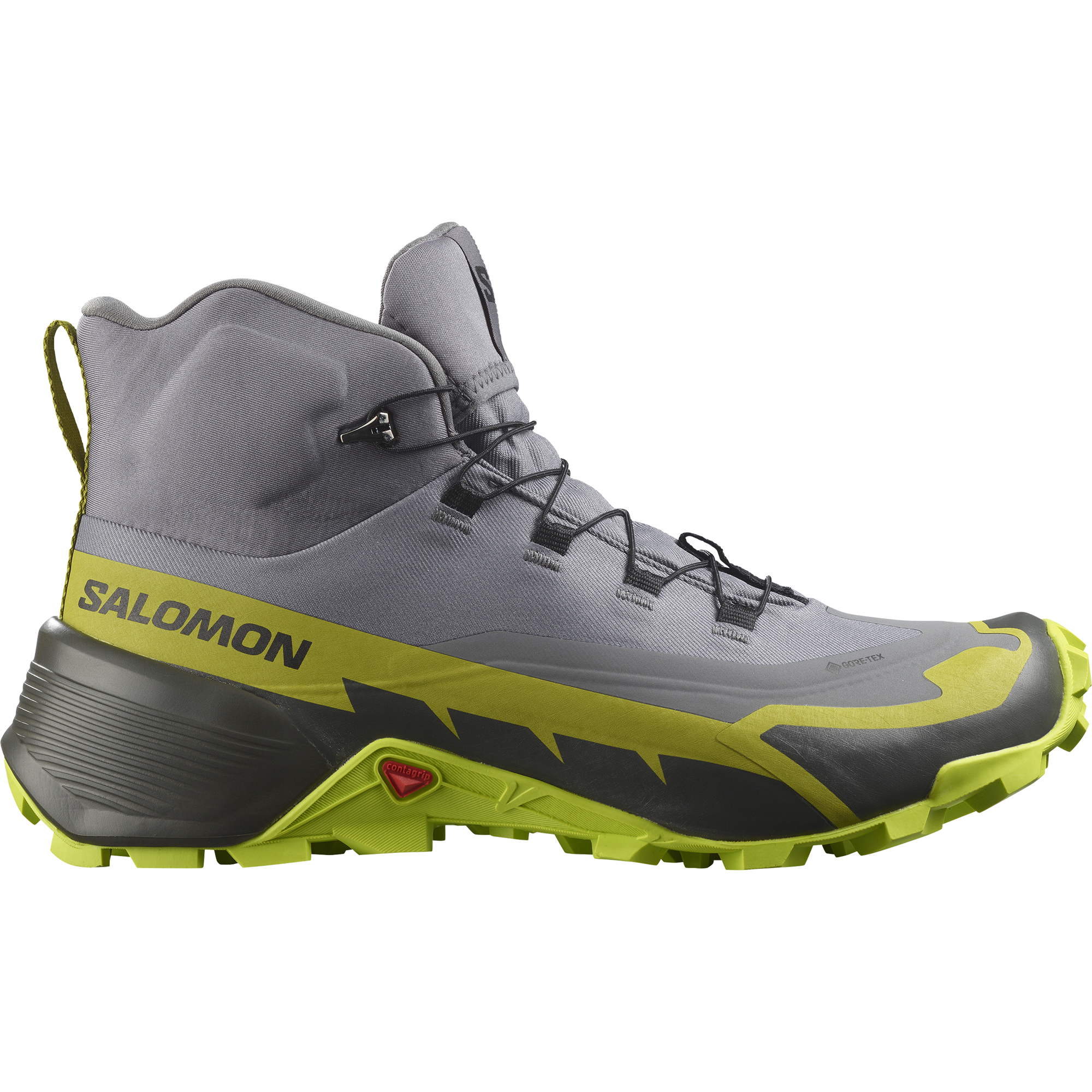 Buty Męskie Trekkingowe Salomon CROSS HIKE MID 2 Gore-Tex - Quiet Shade / Acid Lime / Golden Lime