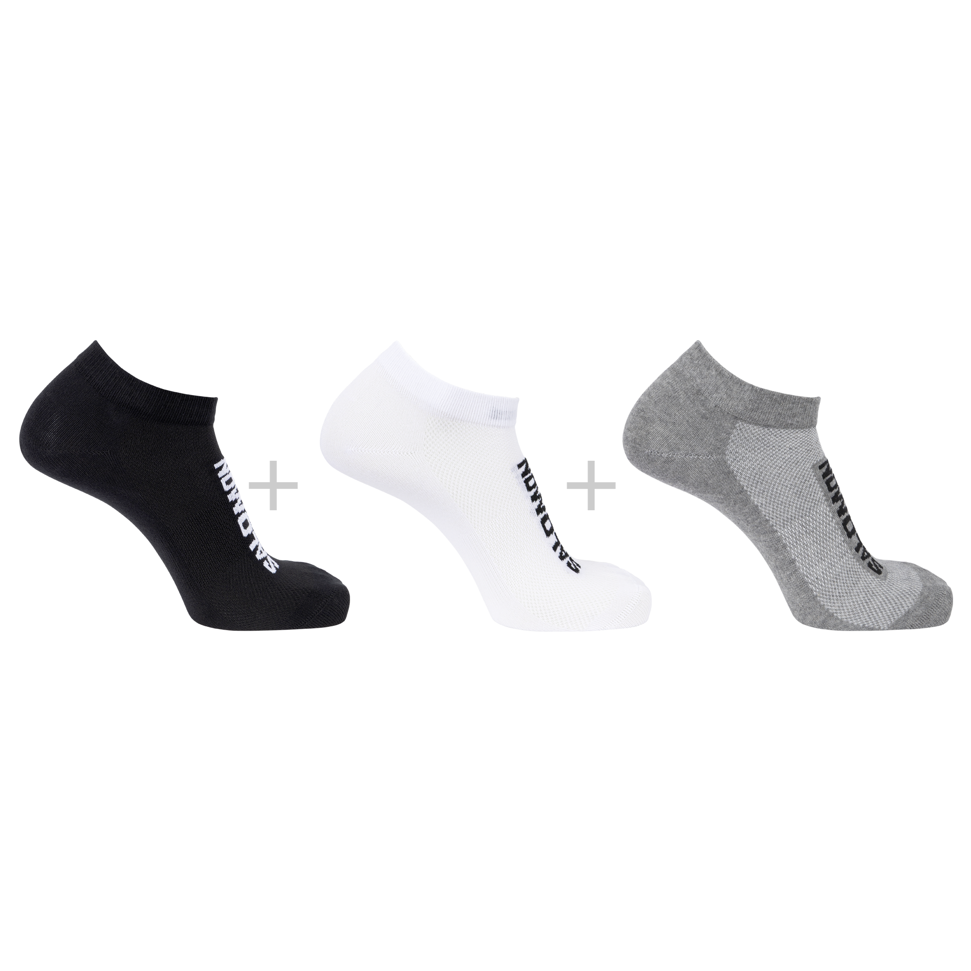 Skarpety Salomon EVERYDAY LITE LOW 3-PACK BLACK / WHITE / Frost Gray