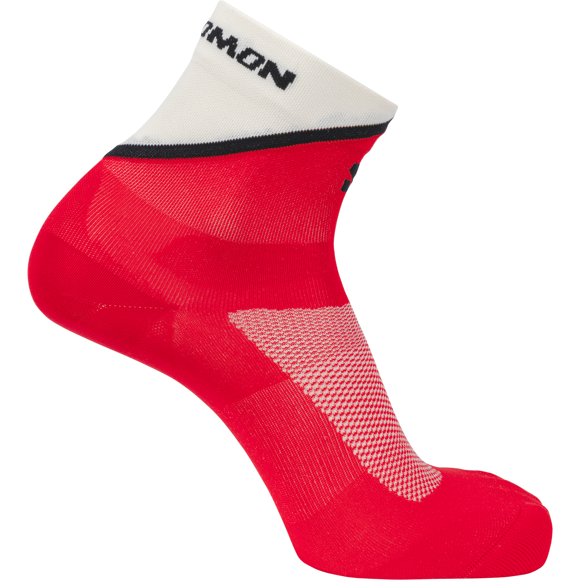 Skarpety Salomon PULSE ANKLE Fiery Red / VANILLA ICE / BLACK