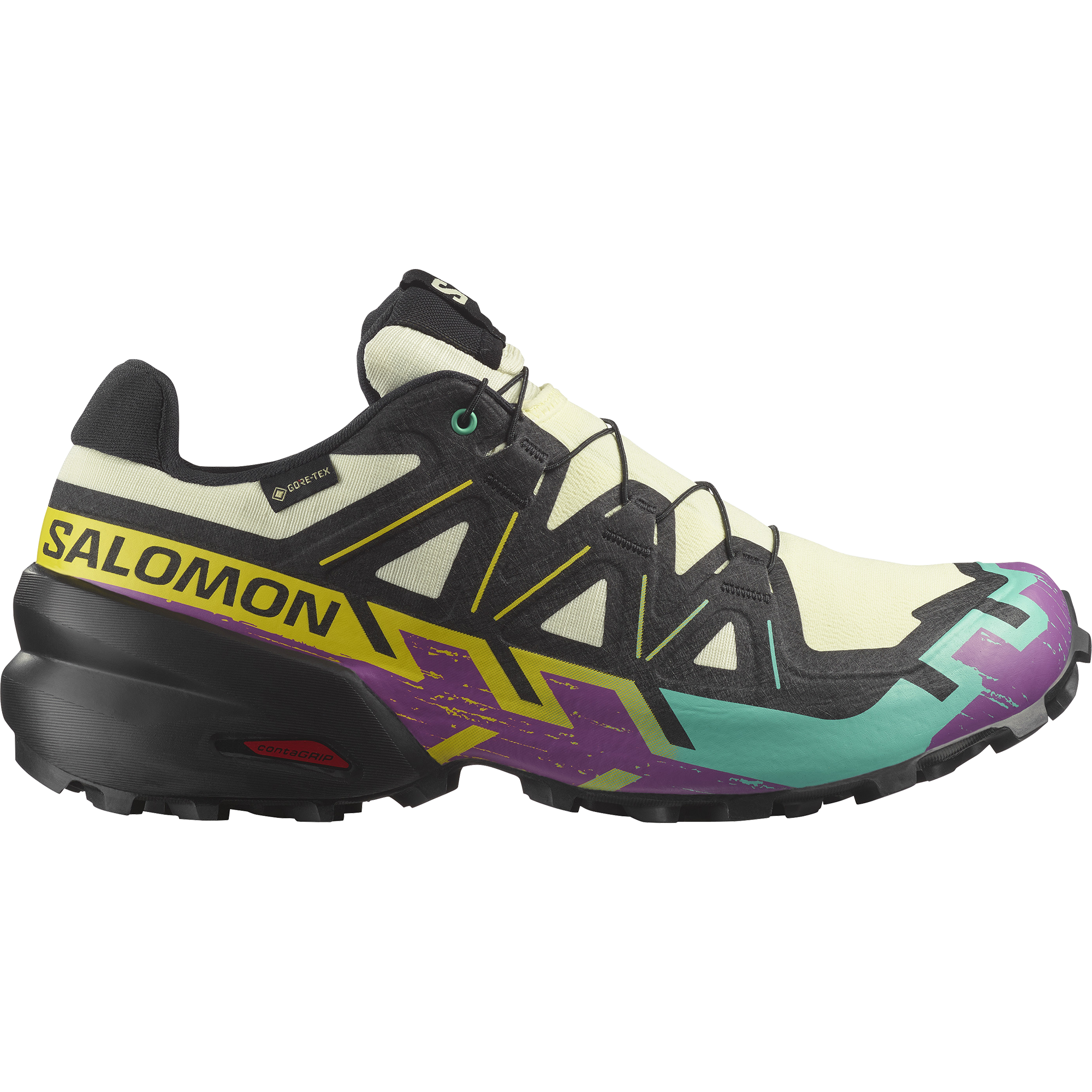 Buty biegowe męskie Salomon SPEEDCROSS 6 GORE-TEX Transparent Yellow / Black