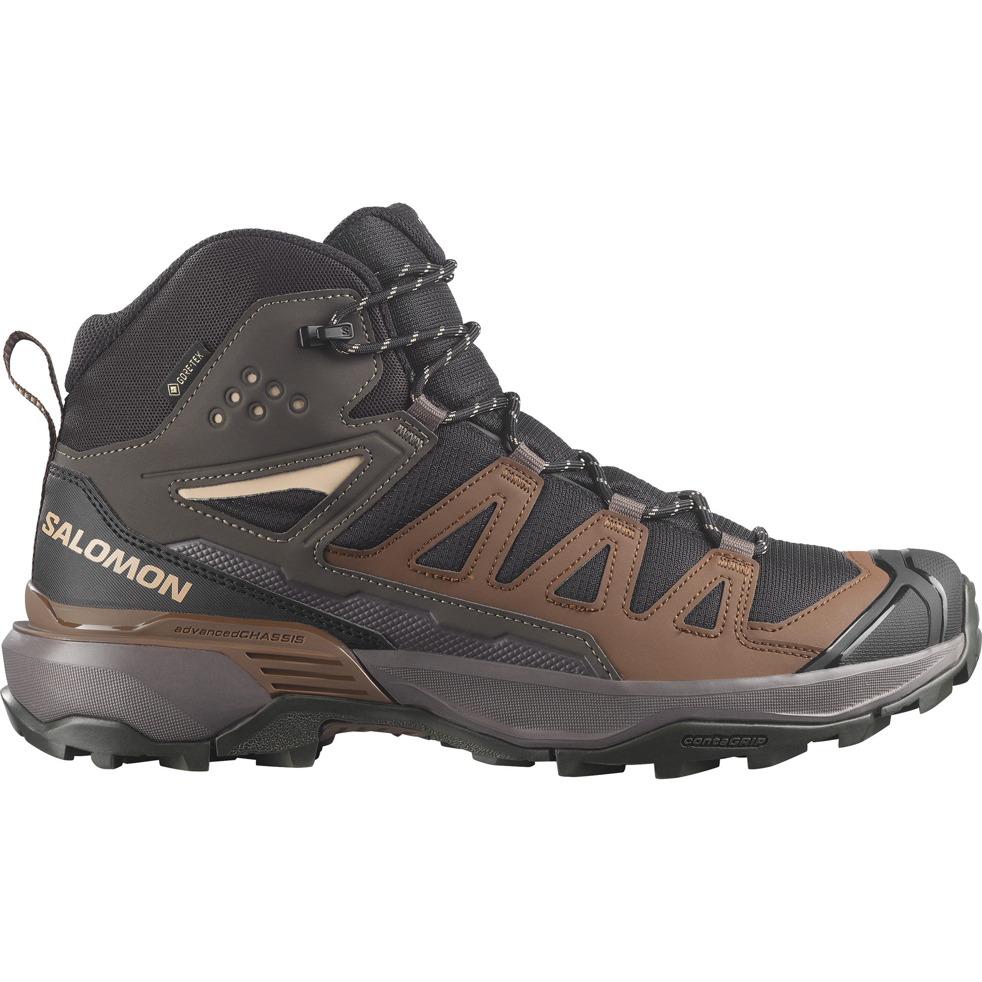 Buty trekkingowe męskie Salomon X ULTRA 360 MID GORE-TEX Black / Dark Gull Gray / Dark Earth