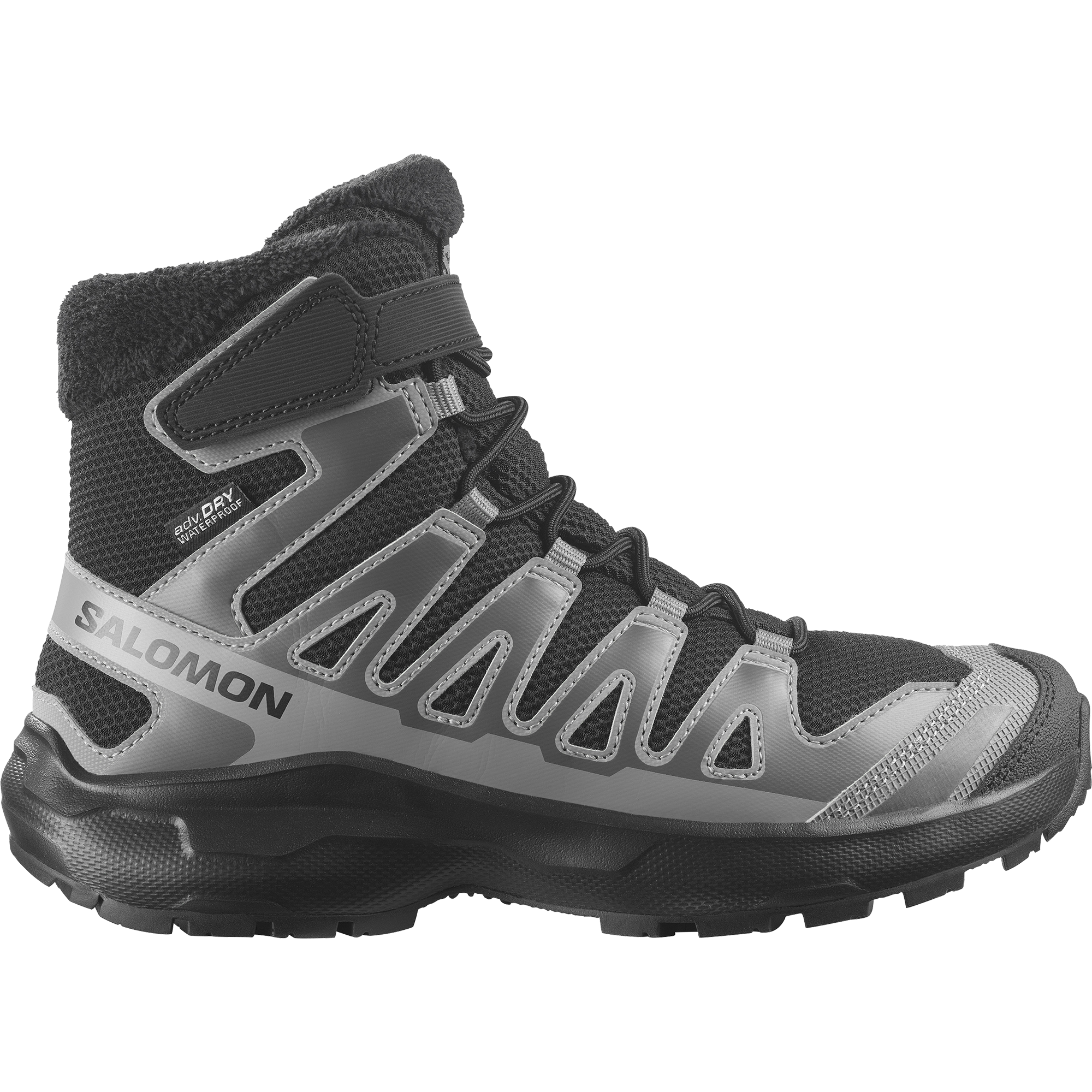 Buty zimowe dziecięce Salomon XA PRO WINTER MID WATERPROOF Black / Castlerock / Cloudburst