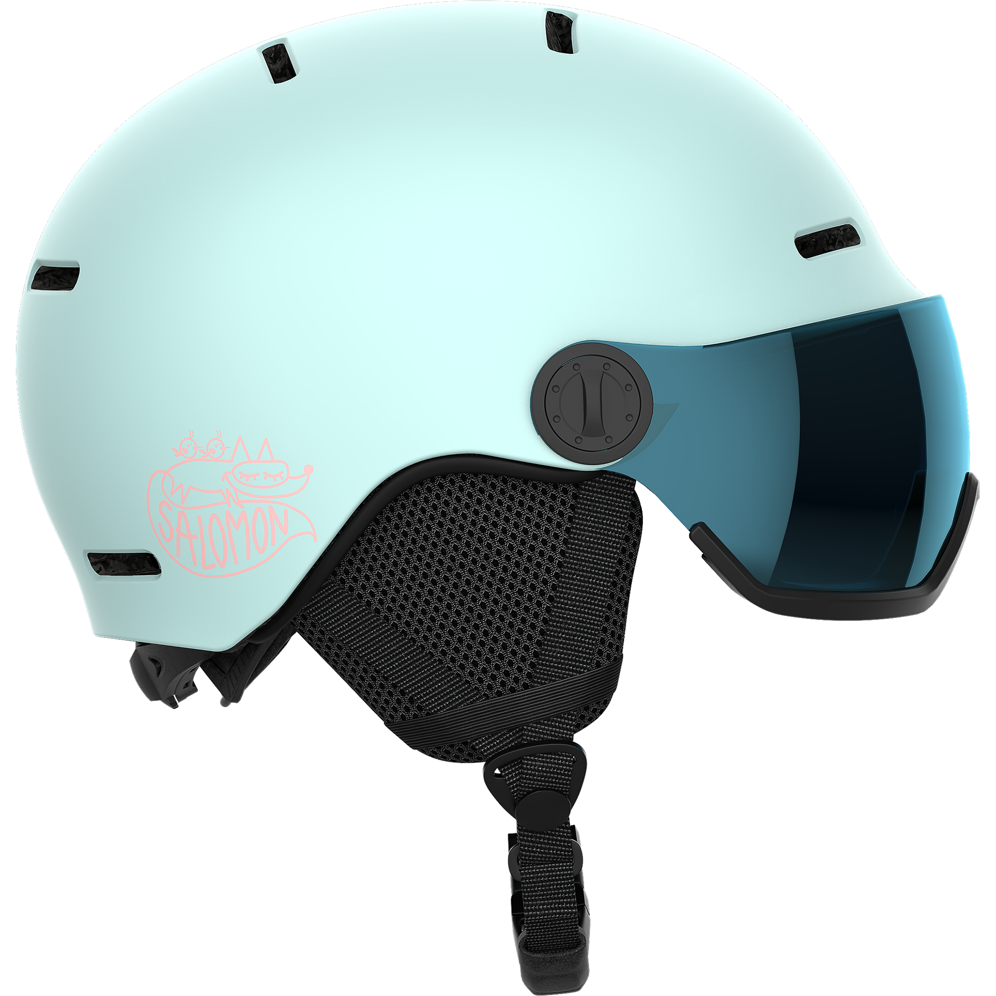 Kask narciarski Salomon ORKA VISOR Bleached Aqua