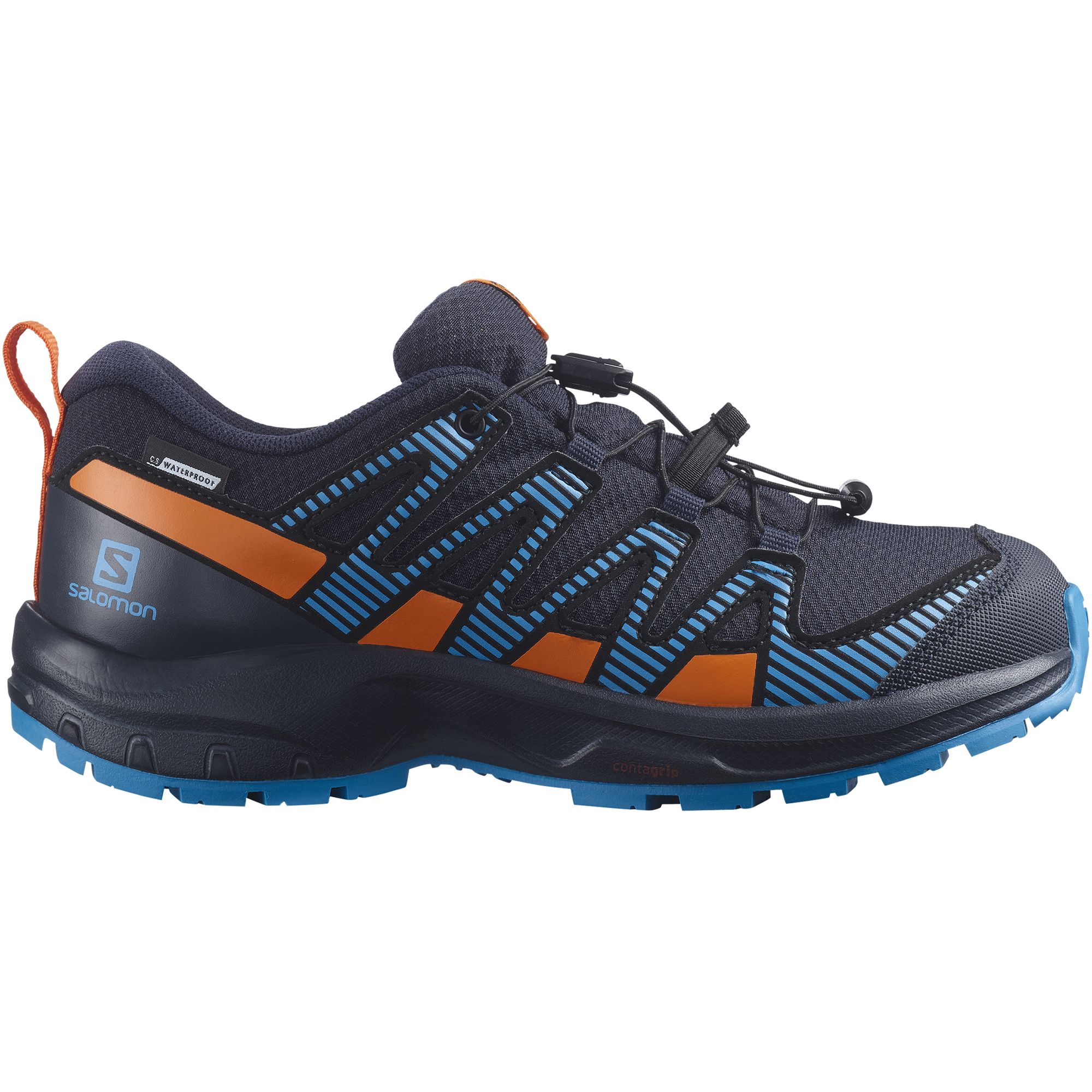 Buty Salomon XA PRO V8 CSWP J Navy/Vibrant Orange