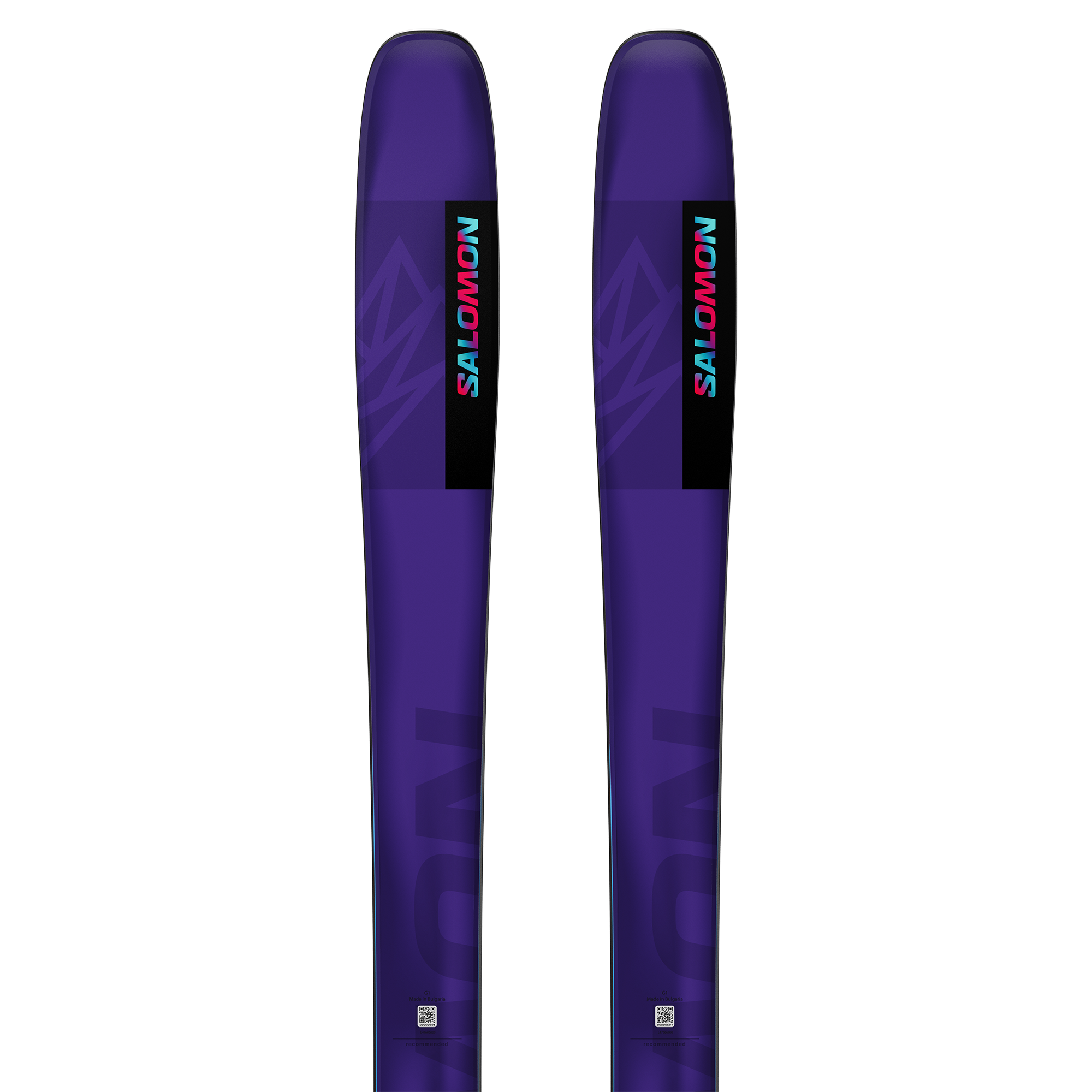 Narty Salomon QST 98 Tillandsia Purple / Pastel Neon Blue 3 / Poppy Red